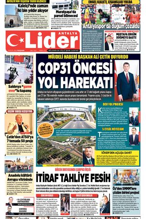 3 EYLÜL 2026 LİDER GAZETE ANTALYA